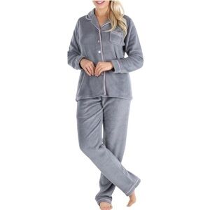 Frankie & Johnny Plush Pajamas Gray Size Large